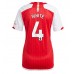 Arsenal Benjamin White #4 Voetbalkleding Thuisshirt Dames 2023-24 Korte Mouwen